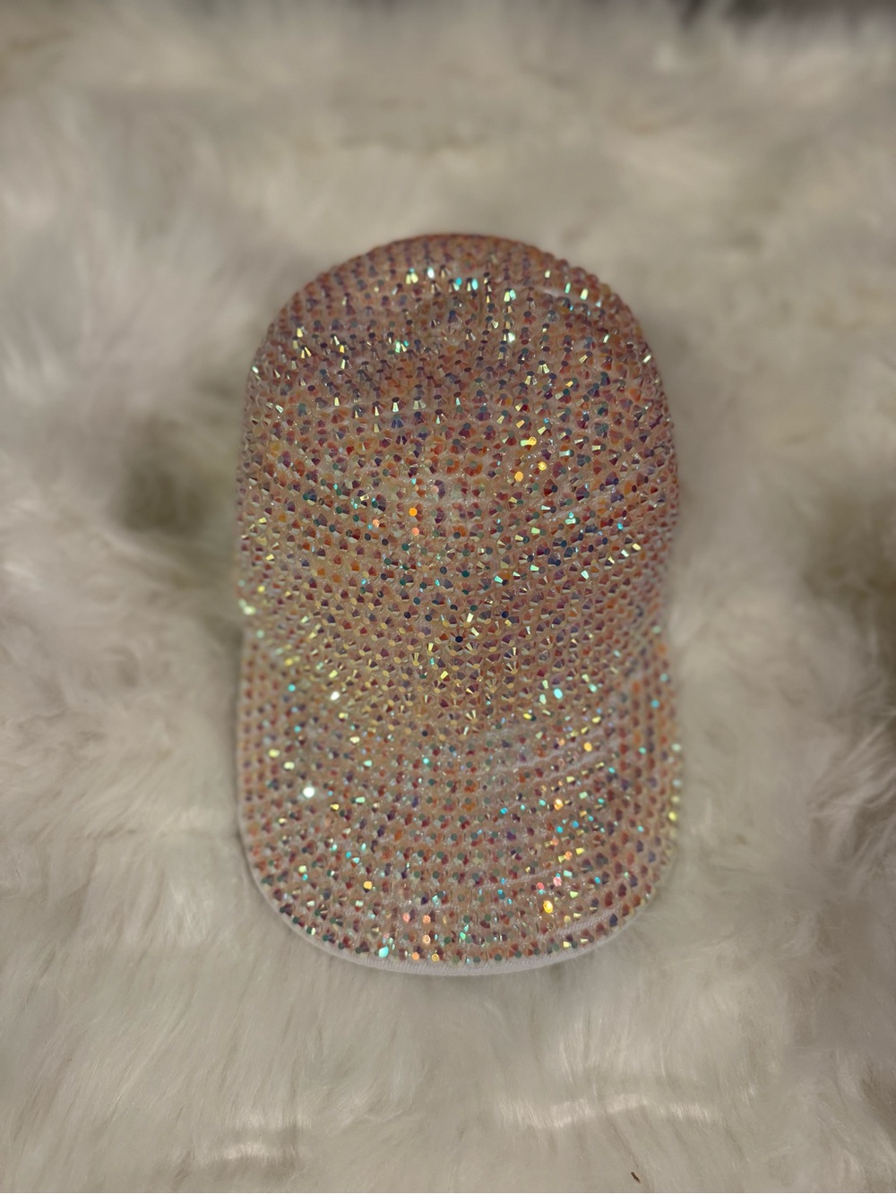 Sparkling Pink Crystal Baseball Cap - Women Accessories